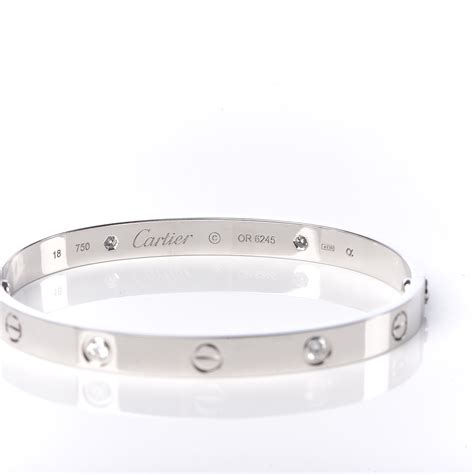 cartier 18k white gold love bracelet|cartier love bracelet retail price.